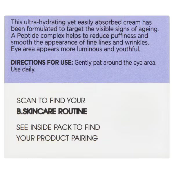 B Smoothing Eye Cream 15ml glass jar - British product