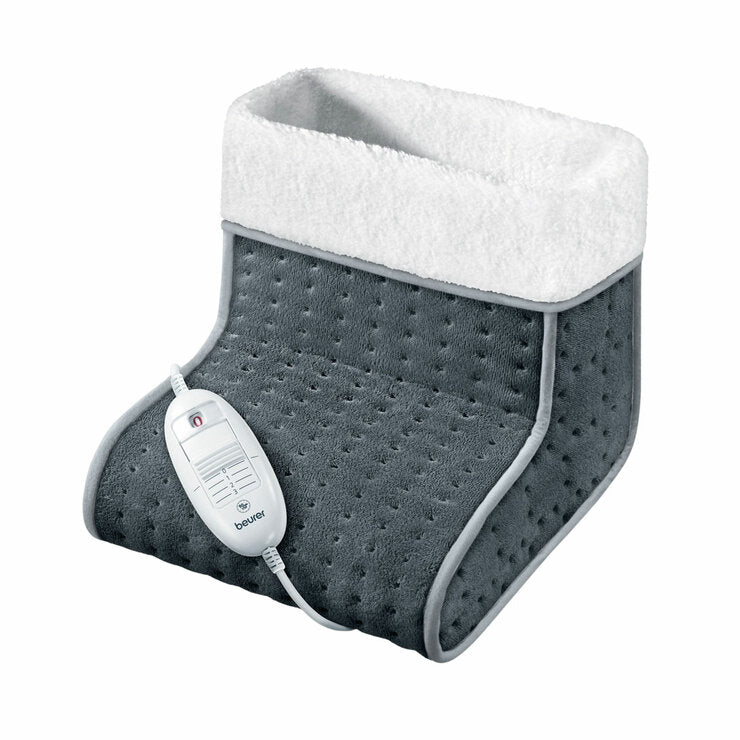 Beurer electric foot warmer in grey or taupe, UK version