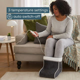 Beurer electric foot warmer in grey or taupe, UK version