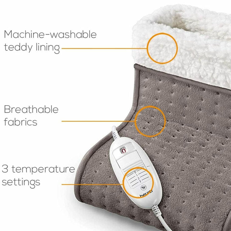 Beurer FW20 cosy electric foot warmer taupe, UK version