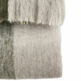 Gallery faux mohair throw green check 130x170 cm imported from the UK