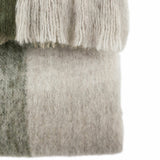 Gallery faux mohair throw green check 130x170 cm imported from the UK