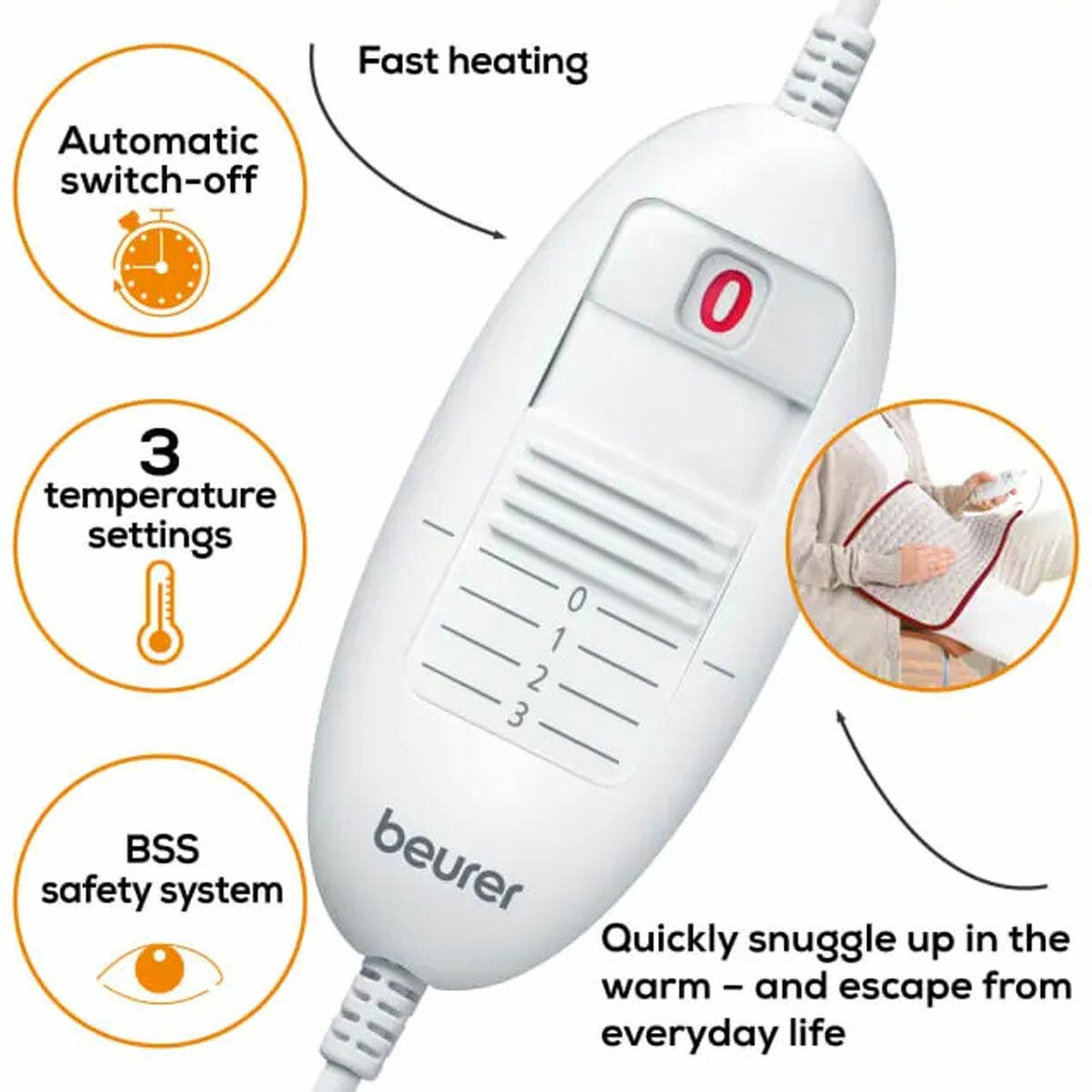Beurer HK Cosy electric heat pad 44x33 cm, UK version