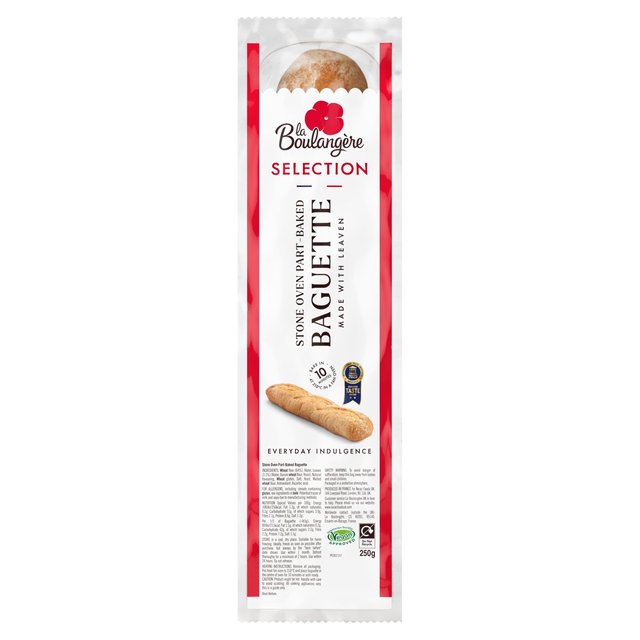 La Boulangère Plain Stone Oven Part-Baked Baguette   250g