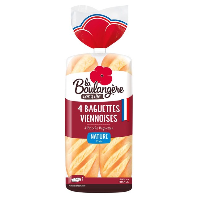 La Boulangere 4 Plain Brioche Baguettes   4 per pack