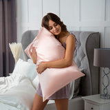 Cocoonzzz pink mulberry silk pillowcase and eyemask set, UK version
