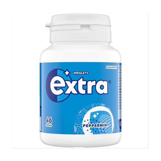 Extra Peppermint Sugarfree Chewing Gum Bottle   46 per pack