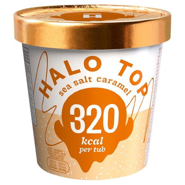 Halo Top Sea Salt Caramel Low Calorie Ice Cream   473ml