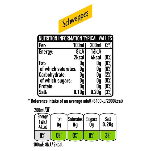 Schweppes Slimline Tonic Water   24 x 200ml GOODS M&S   