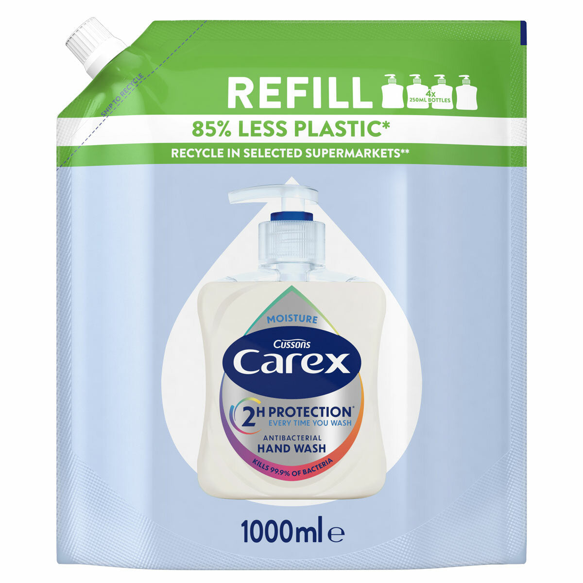 Carex Moisture hand soap refill 3x1L, UK version