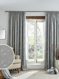 Laura Ashley grey steel pussy willow pencil pleat curtains, UK version