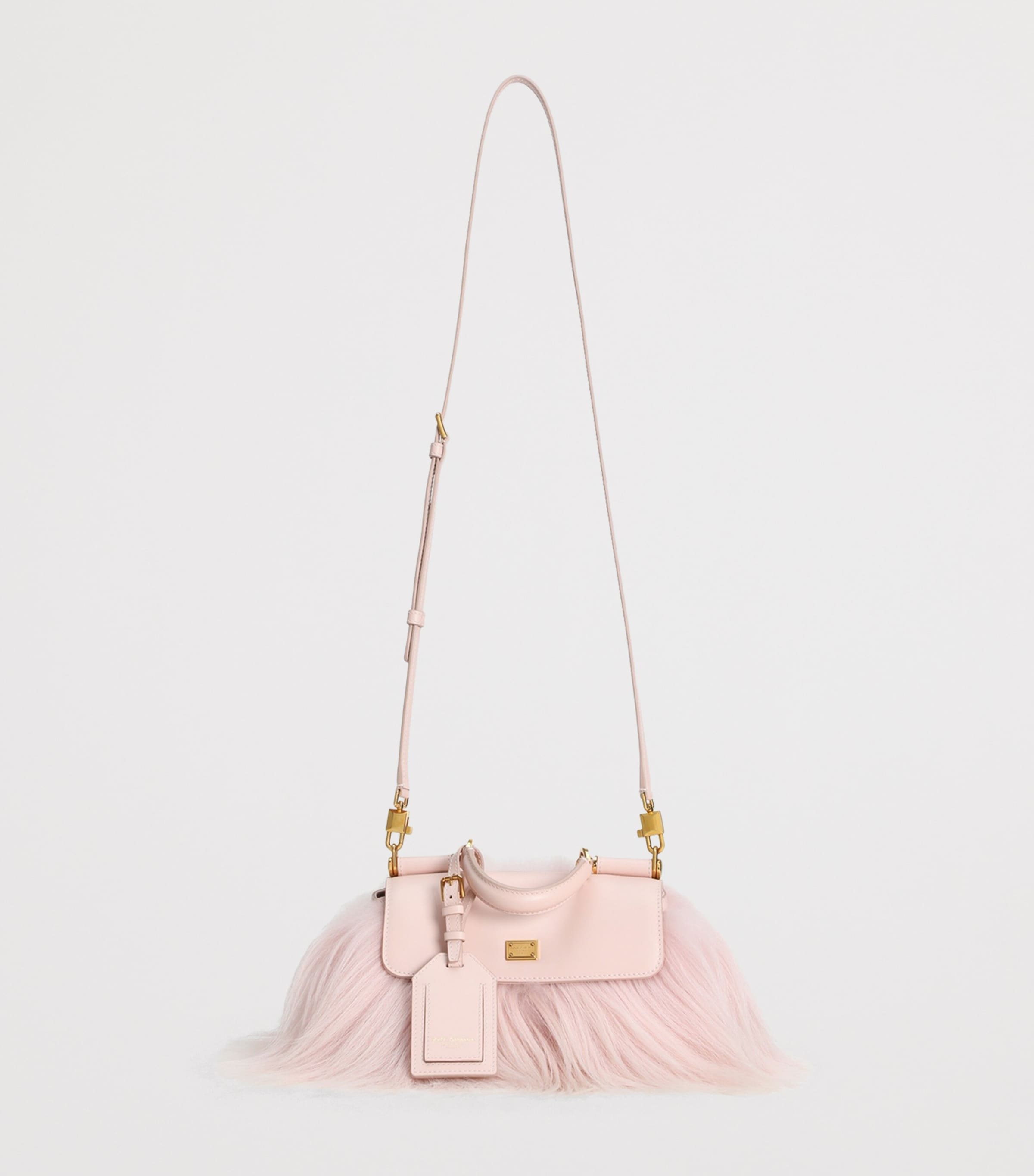 Dolce&Gabbana My Sicily mini top-handle bag goat fur calfskin (British brand)