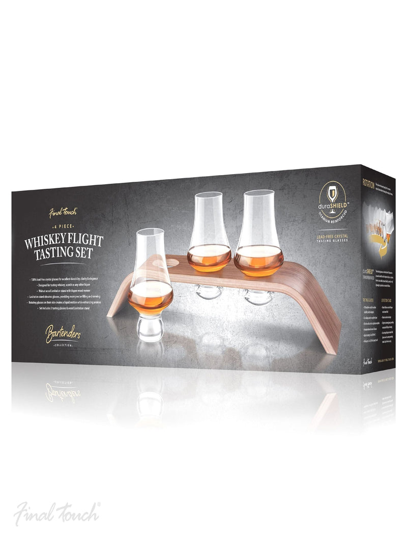 Jeray Clear Final Touch 4 Piece Whisky Flight Tasting Glasses Set