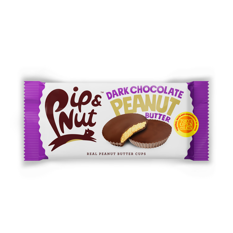 Pip & Nut dark chocolate peanut butter cups 31g, imported from the UK
