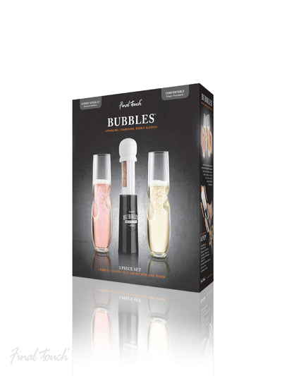 Jeray Clear Final Touch Bubbles Gläser und Öffner 3-teiliges Set