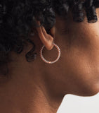 Harrods rose gold hoop earrings 2.00ctw (British brand)