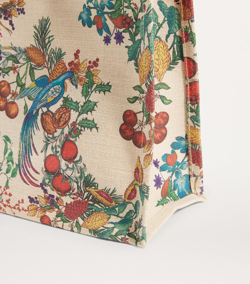 Harrods Small Great Feast jacquard shopper bag, imported from the UK