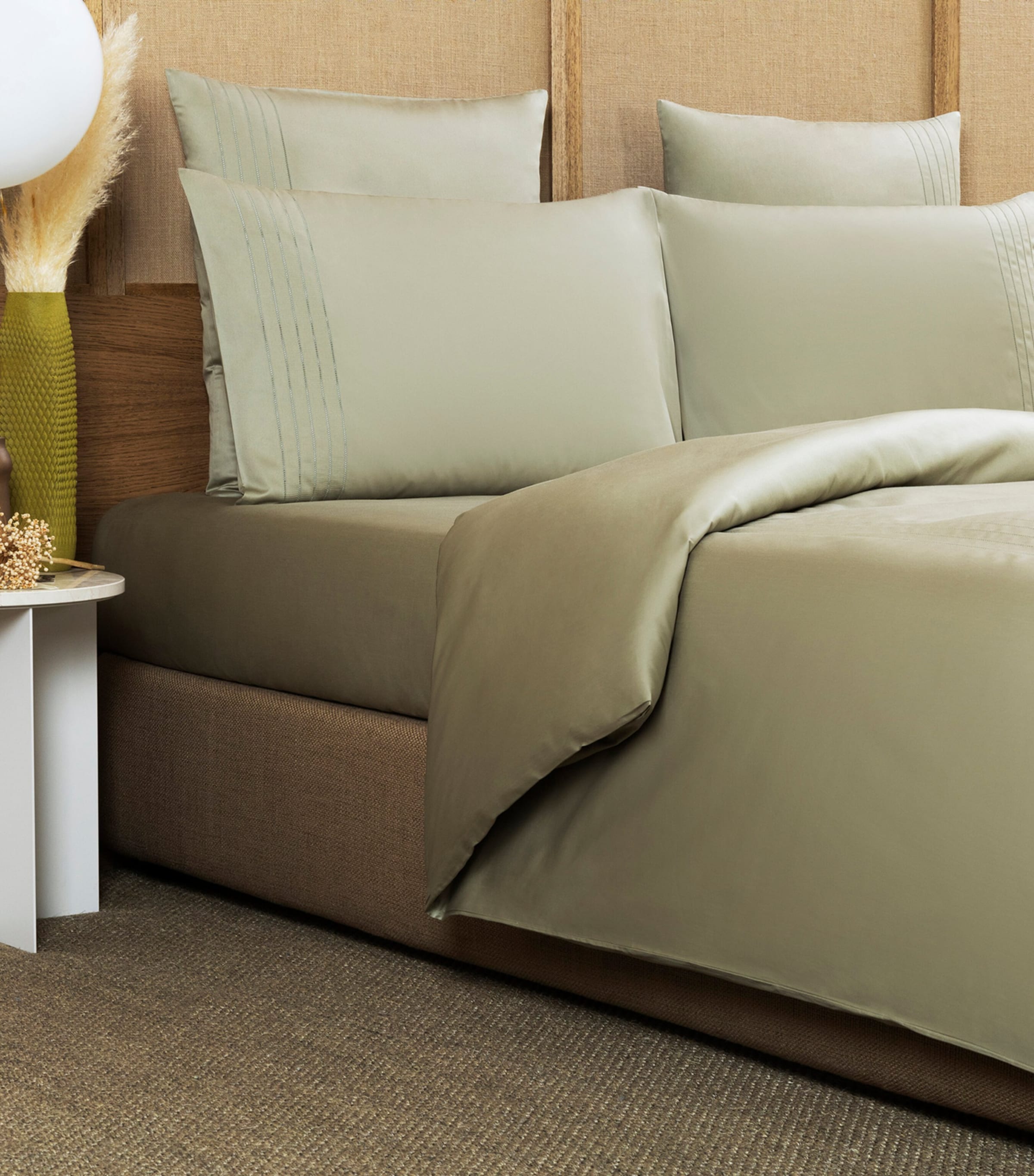 Frette Super King Duvet Cover in Sakura Pink with Oxford Weave - British product