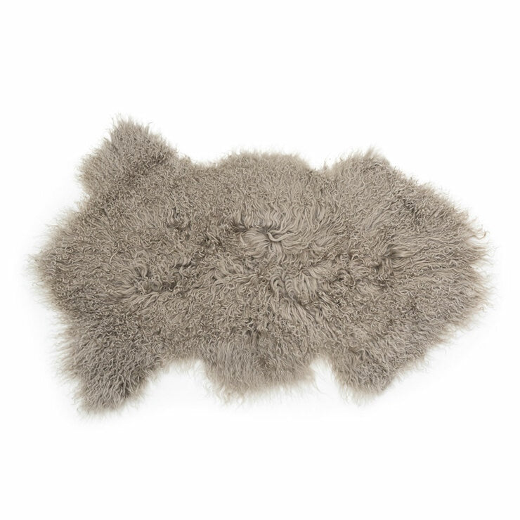 Bowron beige sheepskin rug 60x90 cm, imported from the UK