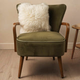 Bowron sheepskin cushion Champagne 35x35cm, imported from the UK