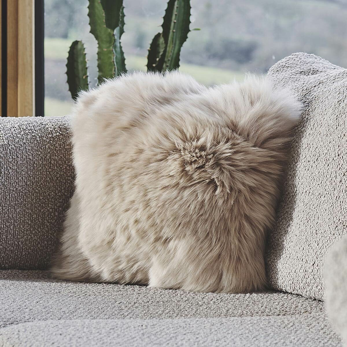 Bowron Sheepskin Cushion 7 Colours 35x35cm - British product