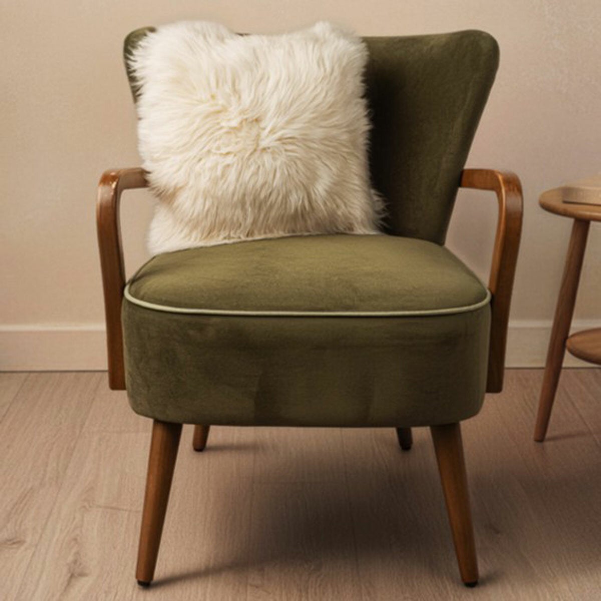 Bowron Single Sided Sheepskin Cushion in 7 Colours 35x35cm