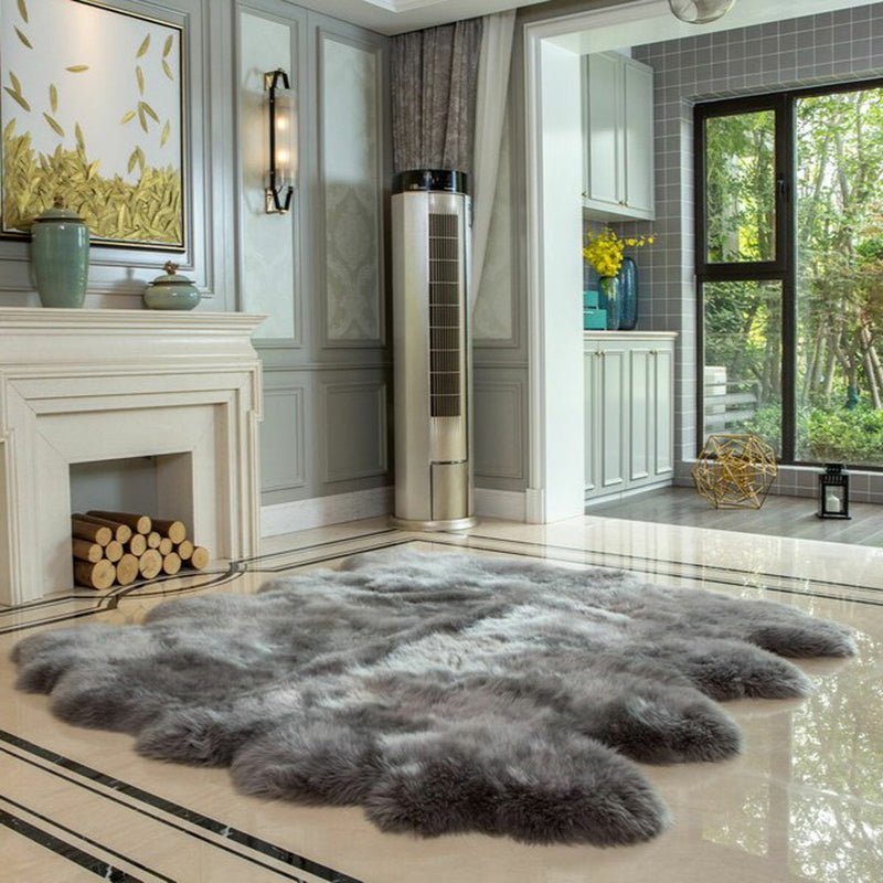 Bowron Longwool Sheepskin Octo Rug in 5 Colours Handcrafted Sheepskin Rug 214 x 180 cm