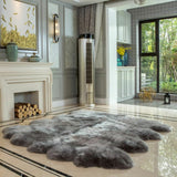 Bowron Longwool Sheepskin Octo Rug in 5 Colours Handcrafted Sheepskin Rug 214 x 180 cm