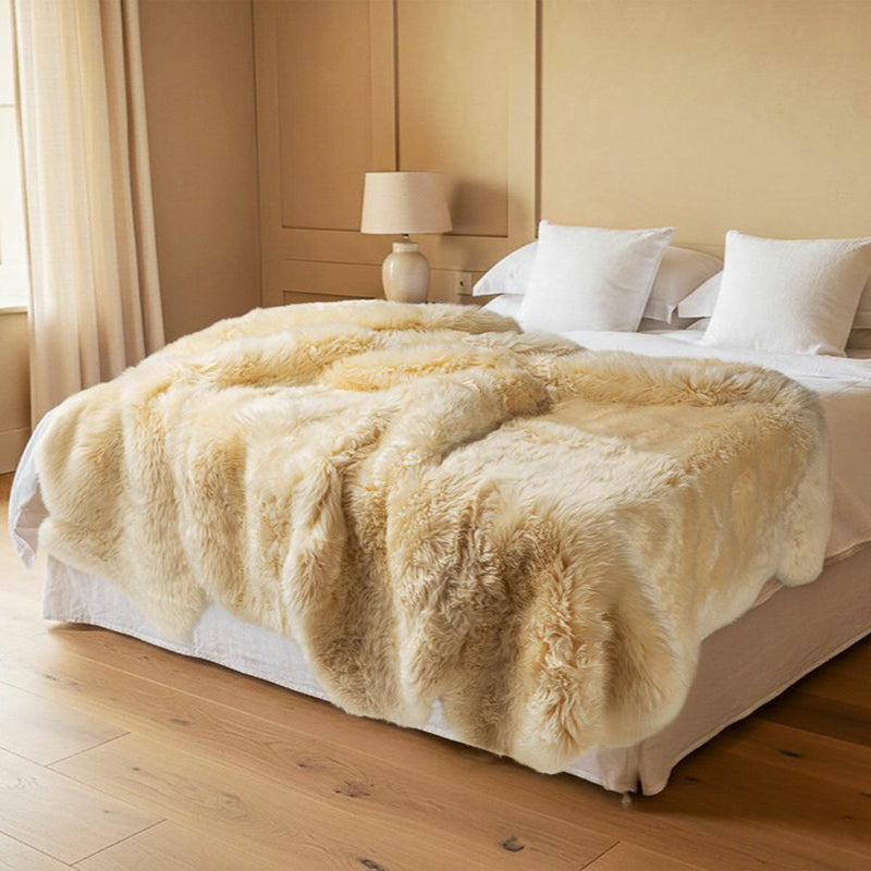 Bowron Sheepskin Octo Rug in 5 colours 214 x 180 cm - British product