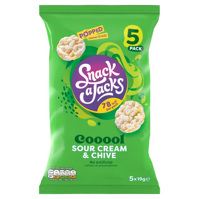 Snack a Jacks Sour Cream & Chive Multipack Rice Cakes   5 per pack GOODS M&S   