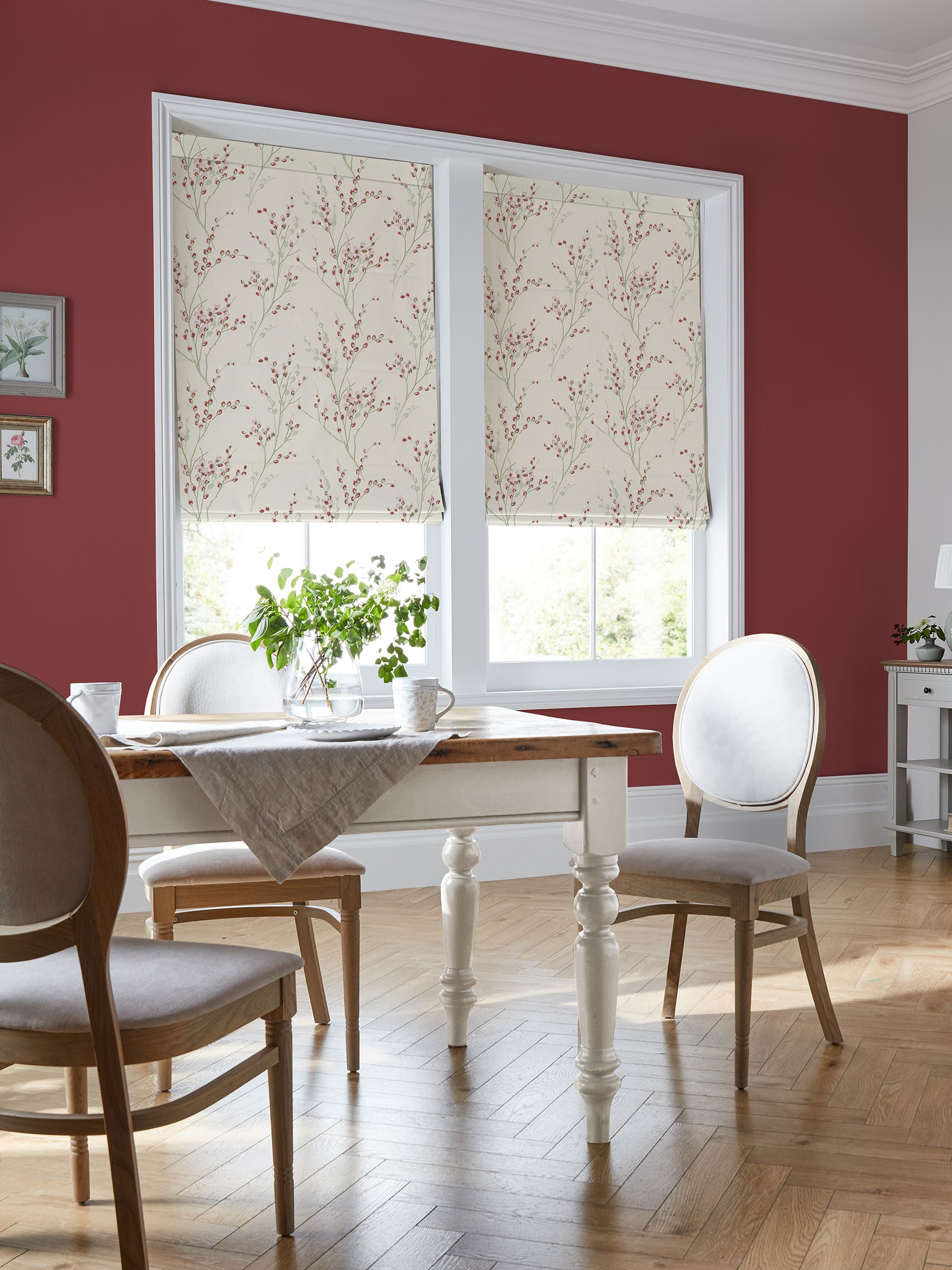 Laura Ashley roman blinds pussy willow design, imported from the UK