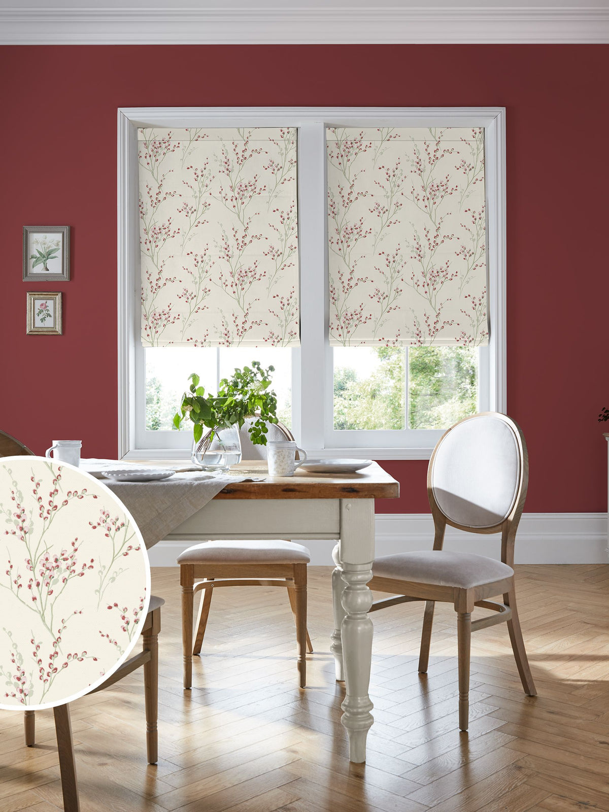 Laura Ashley roman blinds pussy willow design, imported from the UK