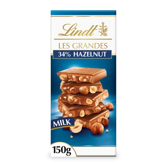 Lindt Les Grandes Hazelnuts Milk Chocolate Bar   150g GOODS M&S   