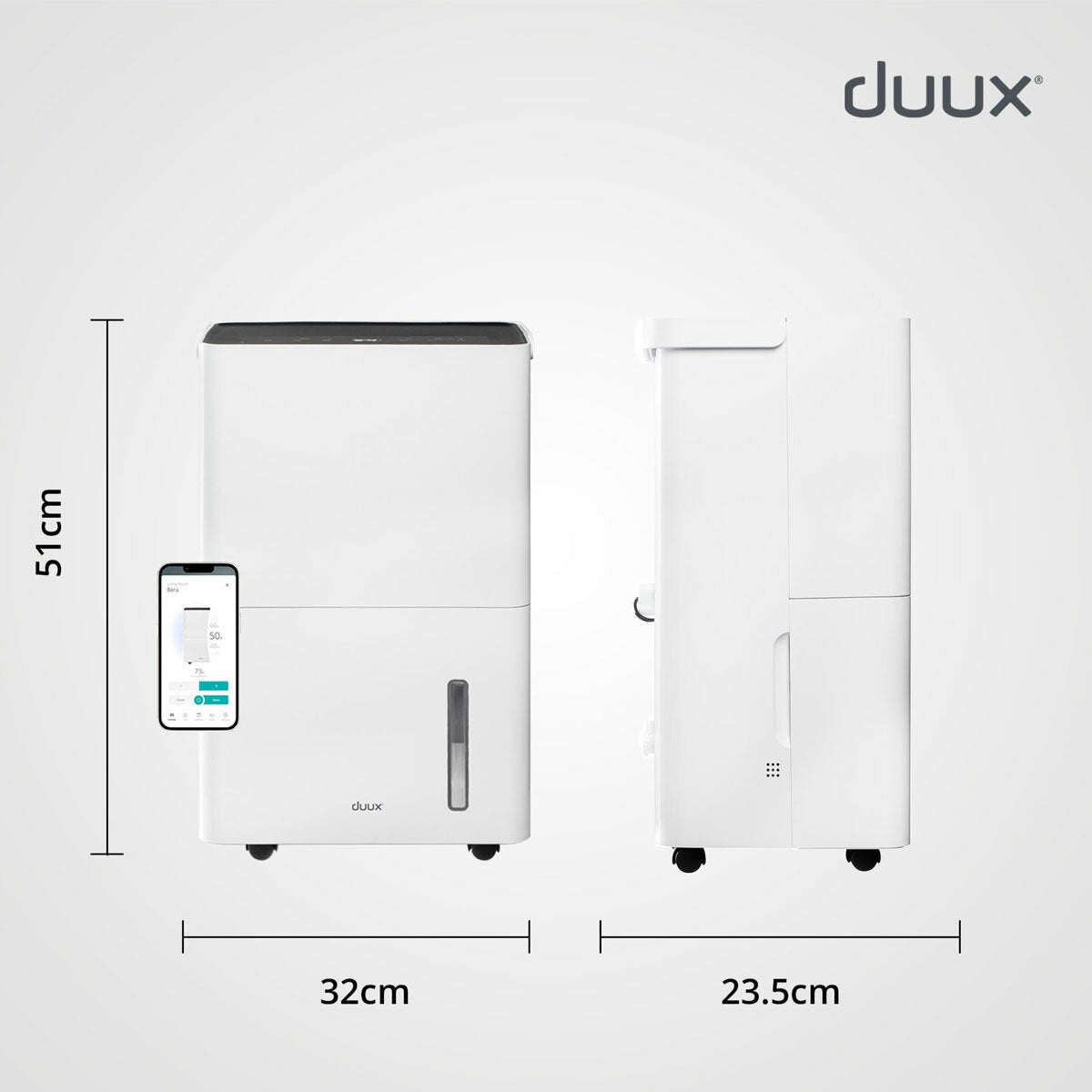 Duux Bora smart dehumidifier 20L, imported from the UK