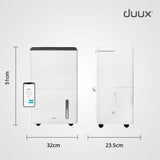 Duux Bora smart dehumidifier 20L, imported from the UK
