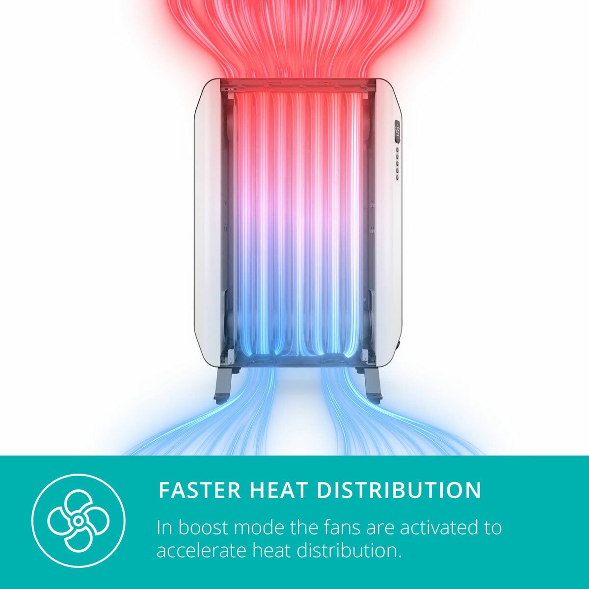 Duux Edge oil filled radiator 2000W white, UK version