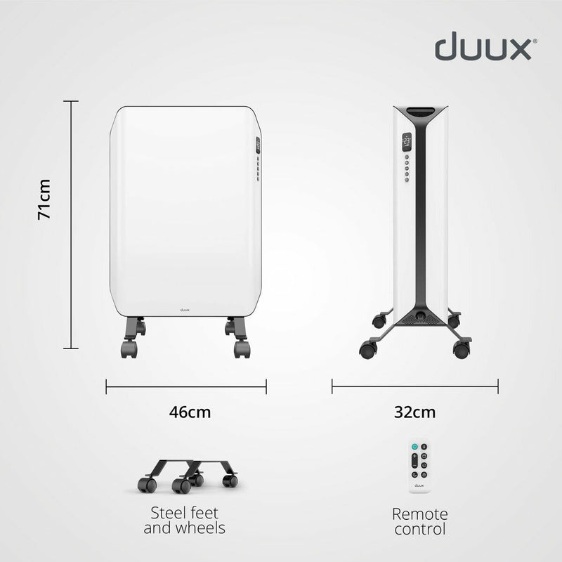 Duux Edge oil filled radiator 2000W white, UK version