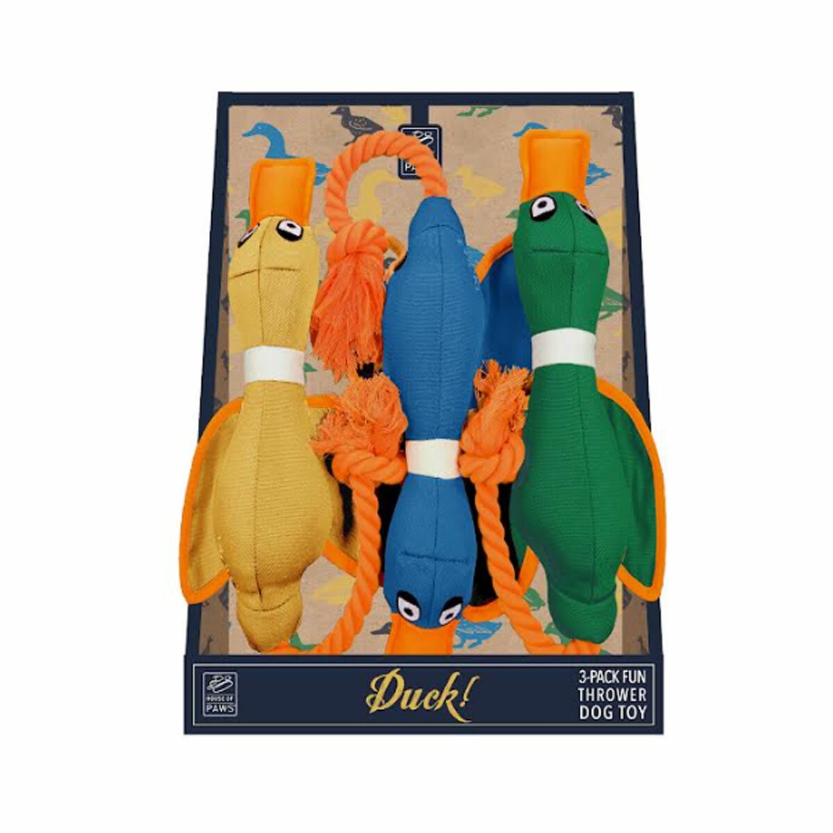 House of Paws duck dog toys 3 pack (British brand)
