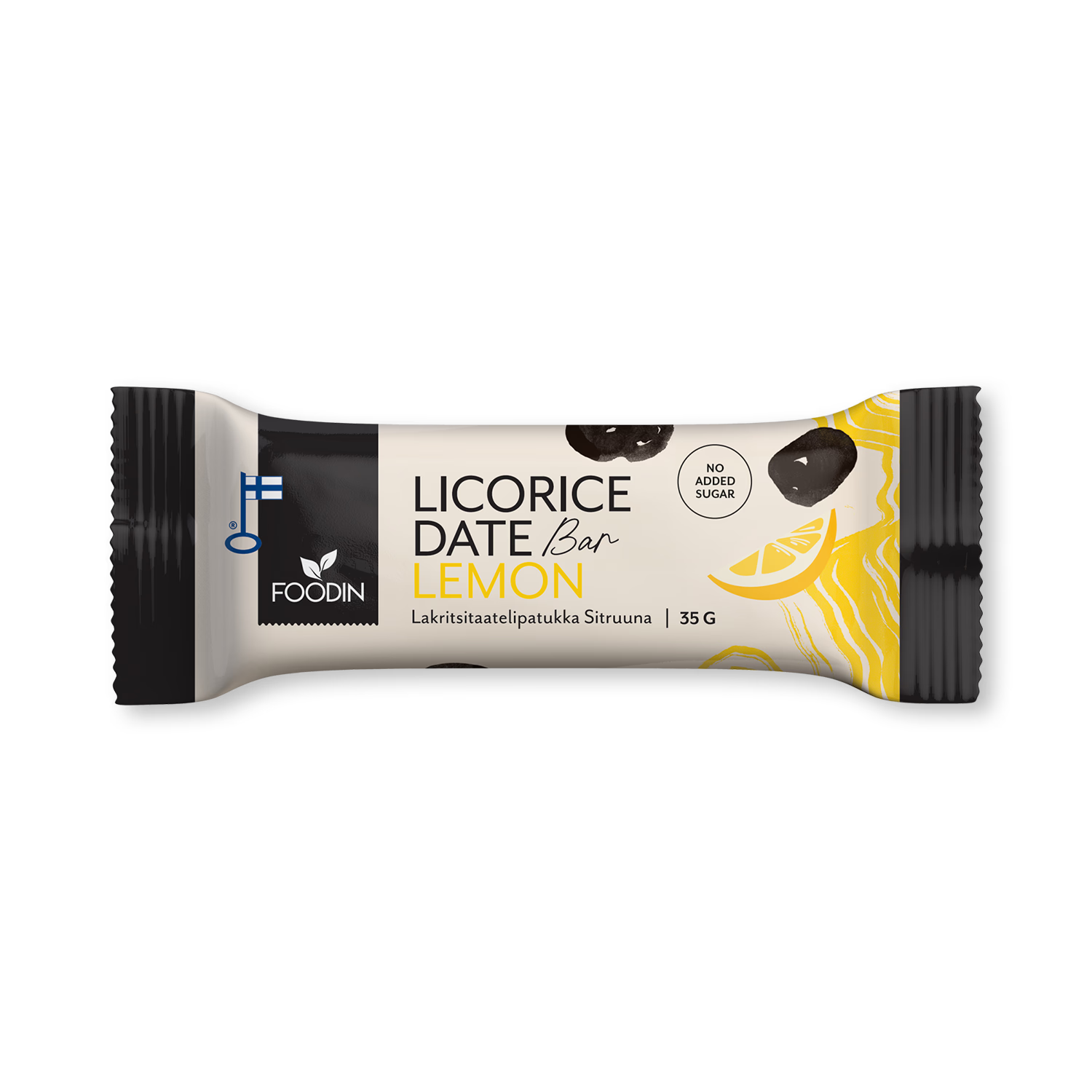 Licorice date bar with lemon, pack of 18 - British product