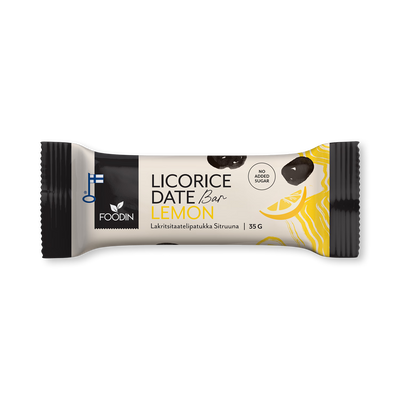 Holland & Barrett Licorice Date Bar Lemon 18x35g- Buy online at McGrocer