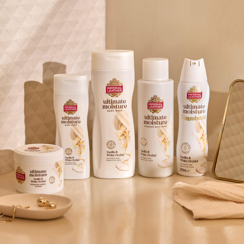Imperial Leather Ultimate Moisture vanilla orchid body wash 450ml, imported from the UK