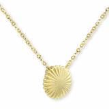 Costco 14ct yellow gold textured disc pendant necklace 43.1cm (British brand)