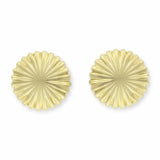 Costco 14ct yellow gold textured disc stud earrings - (British brand)