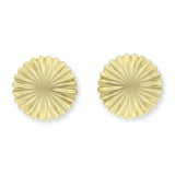 Costco 14ct yellow gold textured disc stud earrings - (British brand)