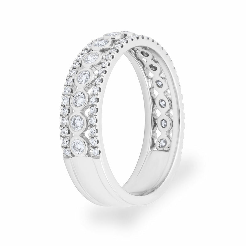 Diamond ring 0.60ctw round brilliant 18ct white gold, imported from the UK