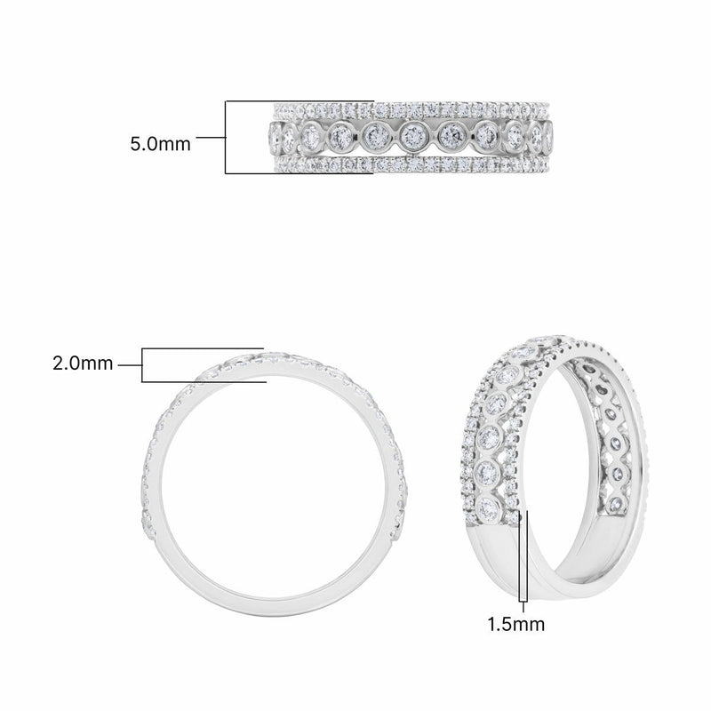 Diamond ring 0.60ctw round brilliant 18ct white gold, imported from the UK
