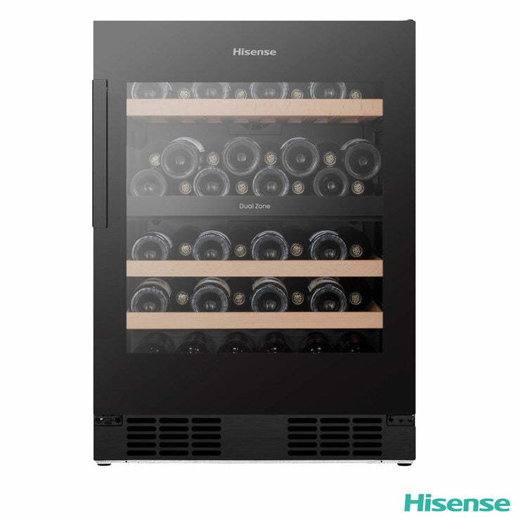 Hisense RW3N122GSLF 46 bottle wine cooler black - British product