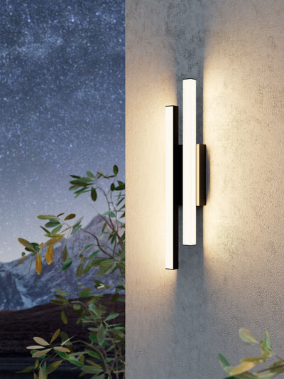 Next Eglo Black Serricella LED Linear Exterior Outdoor Wall Light- Buy online at McGrocer