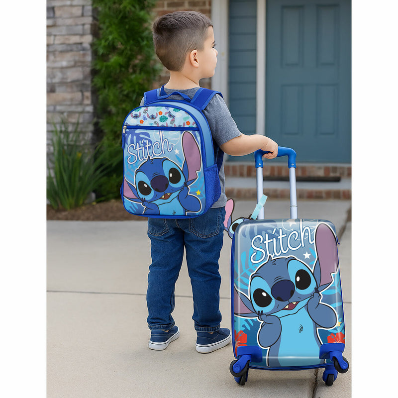 Kids travel set with hard-sided suitcase and backpack - British product