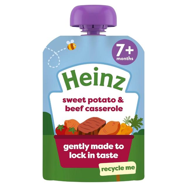 Heinz Sweet Potato & Beef Casserole Baby Food Pouch 7+ Months    130g GOODS M&S   